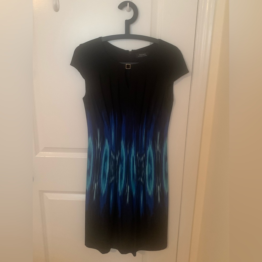 Black and Blue Midi Dress